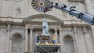Olot recupera la imatge de Sant Esteve a l'església després que es destruís el 1936 durant la Guerra Civil