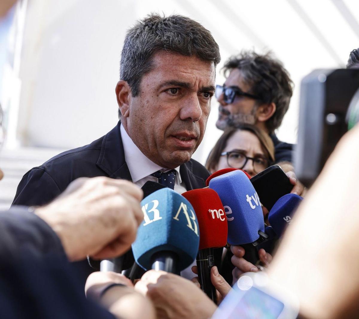 El presidente de la Generalitat valenciana, Carlos Mazón.