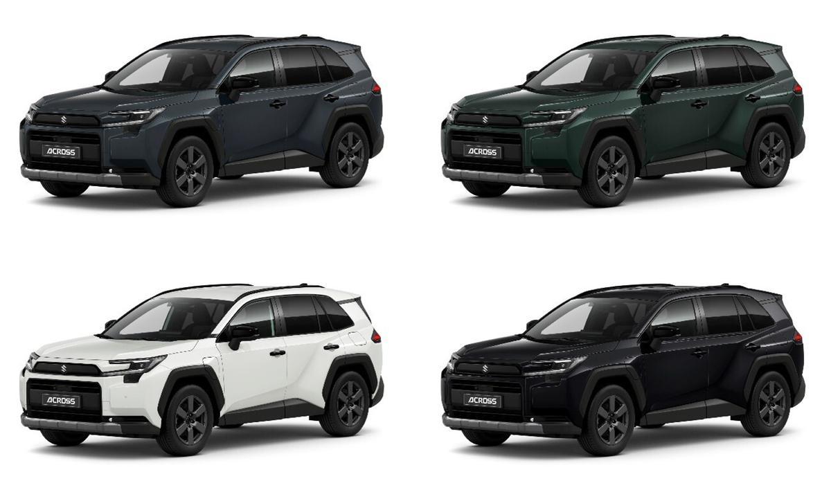 El uevo Suzuki Across está disponible en 4 colores