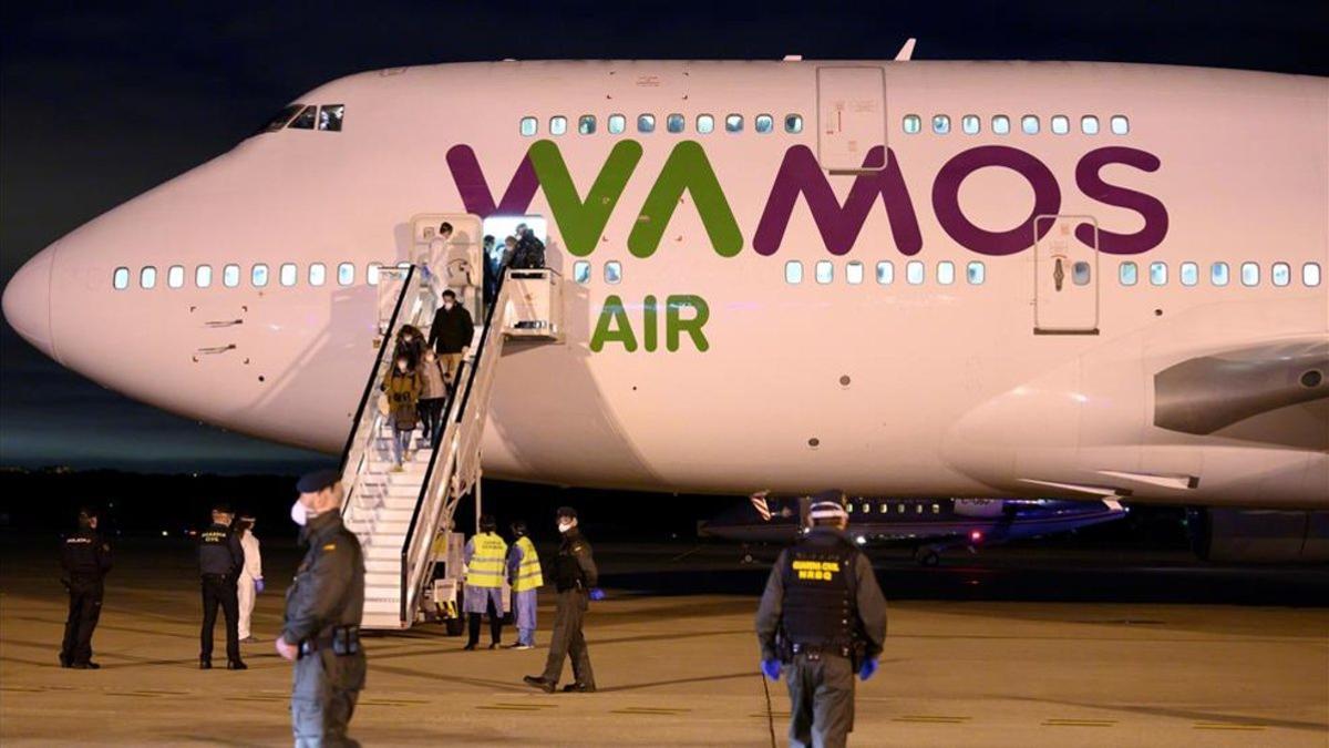 . El avión con los españoles repatriados de la ciudad china de Wuhan