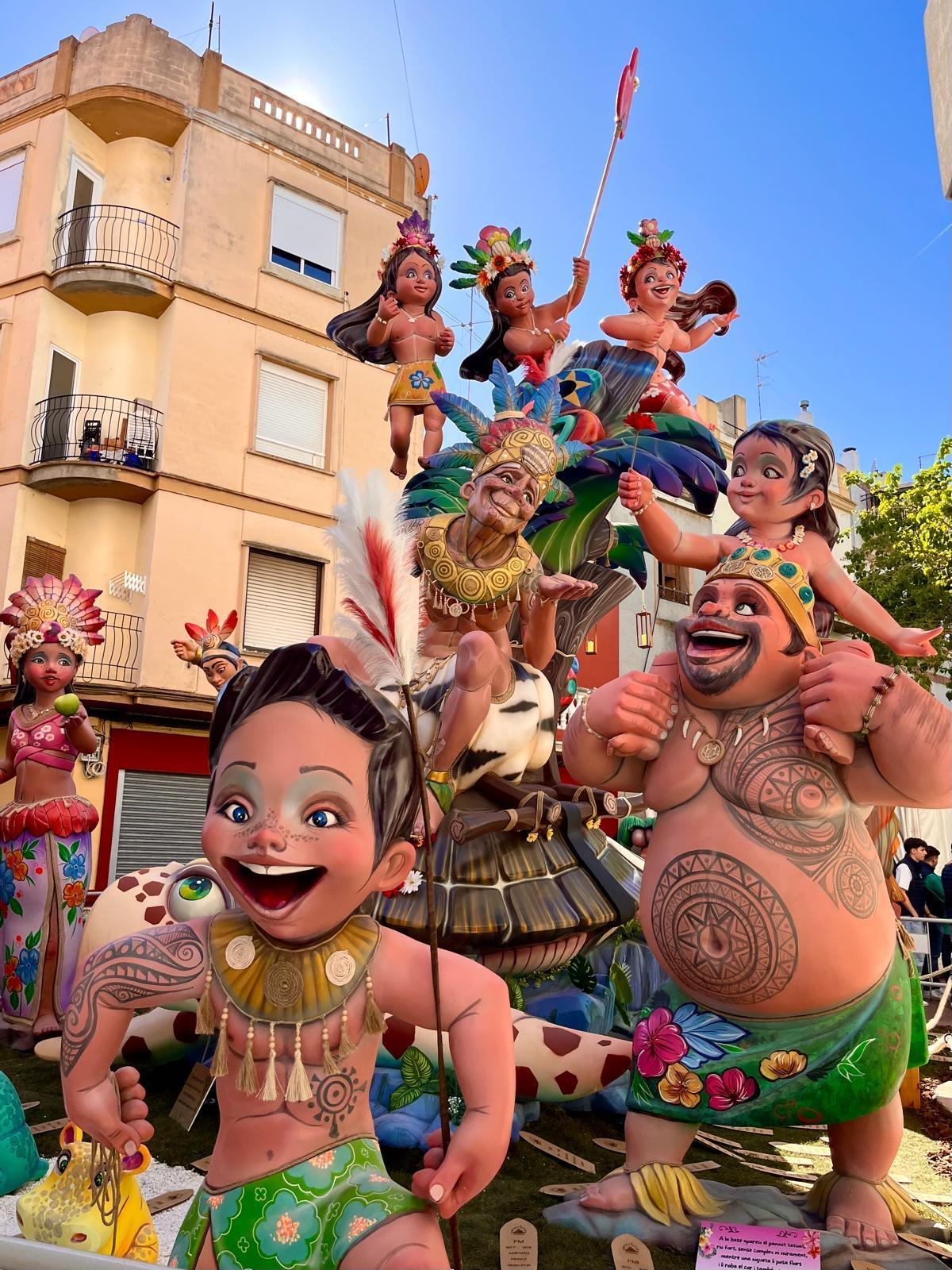 Imagen de la falla Plaça Tres Moreres de Algemesí.
