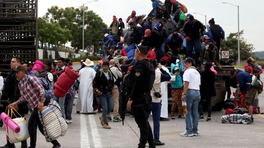 La caravana migrante llega a Guadalajara y está justo en la mitad de su travesía