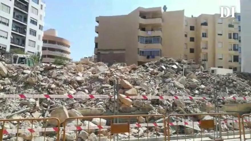 Cae toda la fachada del último bloque de Santa Margarita