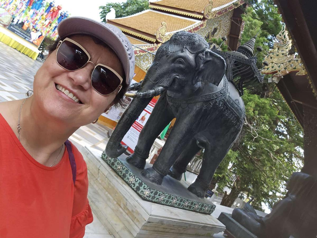 María del Mar García de Soria Gómez durante su viaje por Tailandia.
