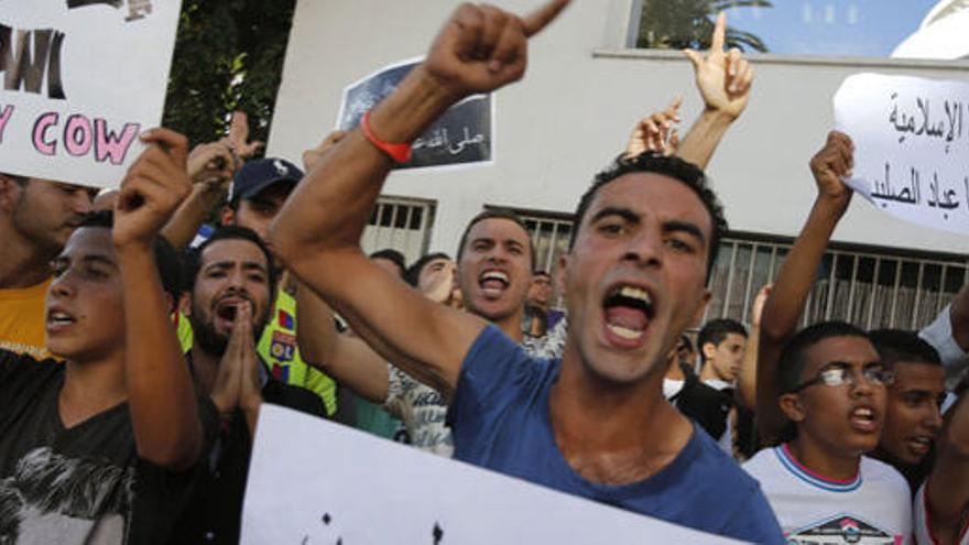 Protestas contra el vídeo de Mahoma en Casablanca.