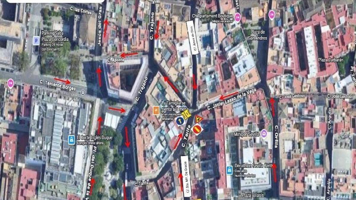 Infografía. Cortes de tráfico en la Campana.