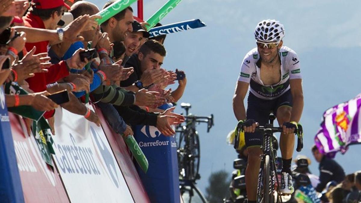 Alejandro Valverde, en una etapa de la última edición de la Vuelta.