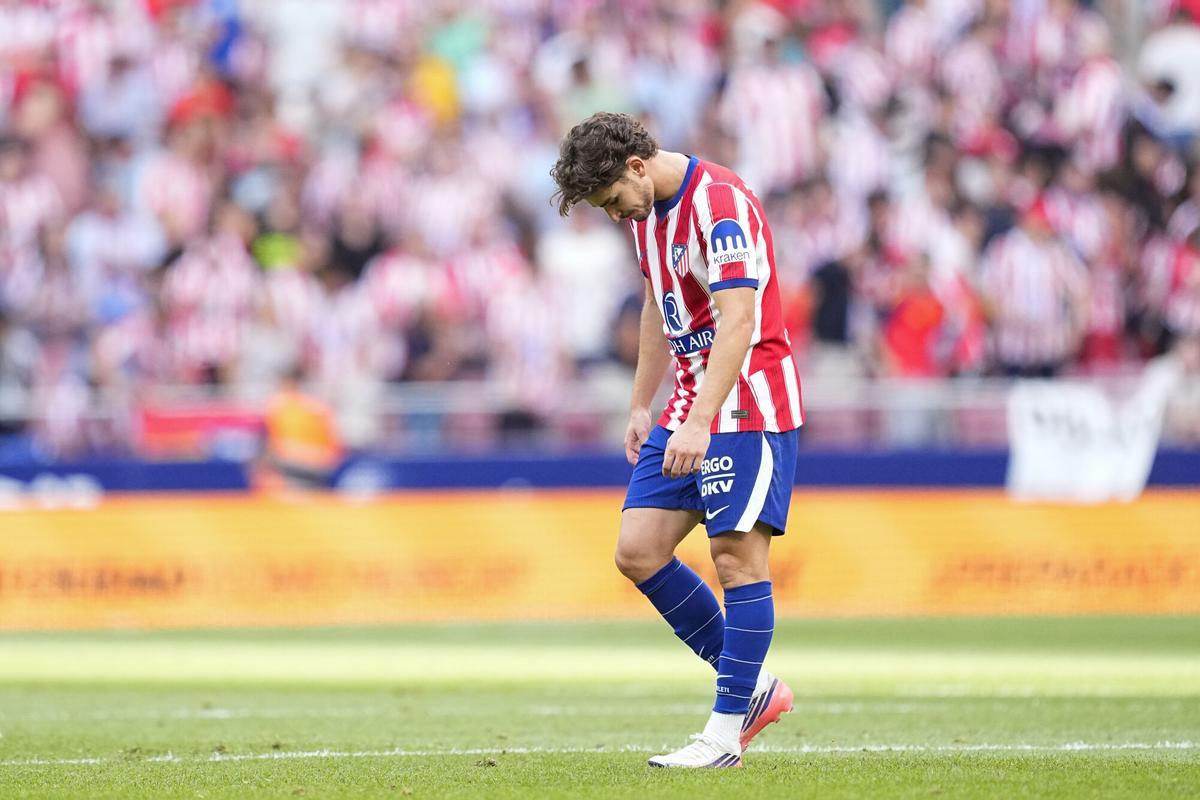 Julián Álvarez, durante el Atlético-Villarreal.