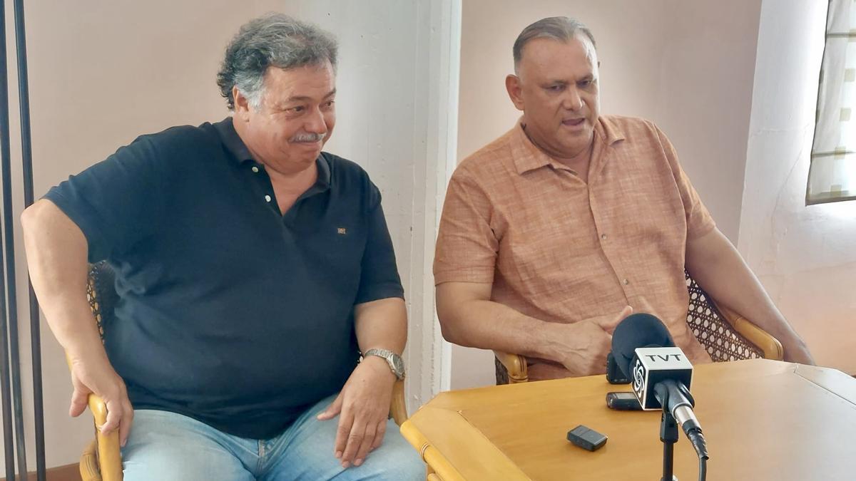 José Antonio Redondo, exalcalde de Trujillo y Héctor Mendoza, alcalde de Trujillo en Honduras.