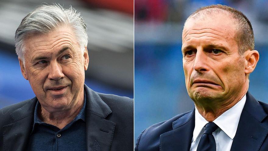 Carlo Ancelotti y Massimiliano Allegri