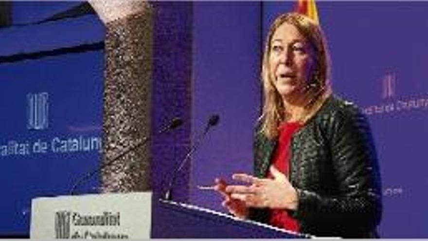 La portaveu del Govern, Neus Munté, parlant sobre el cas.