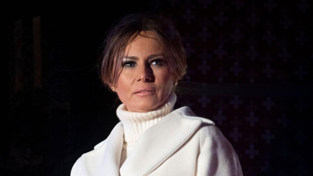 Melania Trump en el encendido navideño