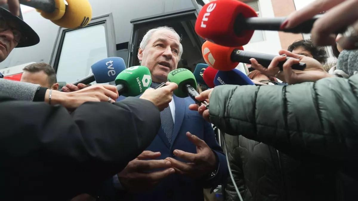 El presidente de la Diputación de Lugo, José Tomé, esta mañana.