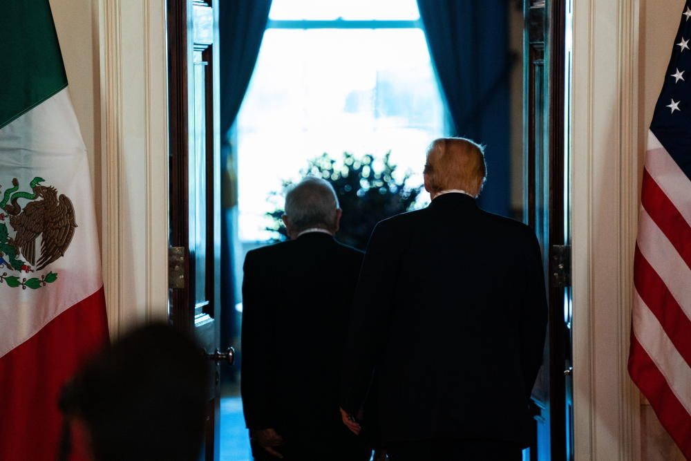 Reunión entre Trump y López Obrador.