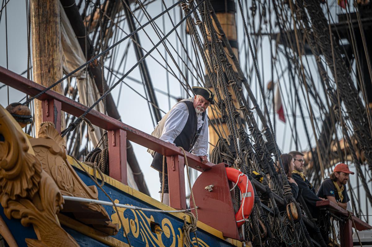 El Götheborg de Suecia, el velero más grande del mundo, recala en Barcelona