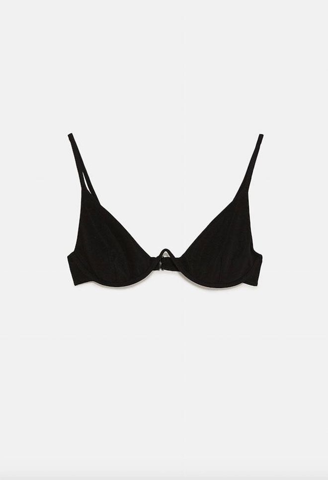 Colección Beachwear de Zara: top bikini estructura