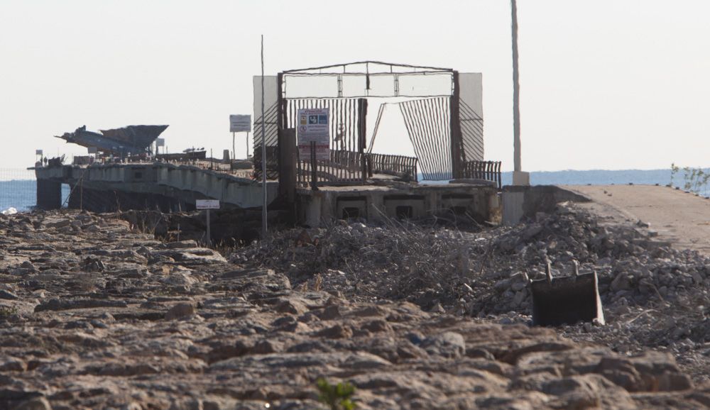 Estado de las obras en el Pantalán del Port de Sagunt