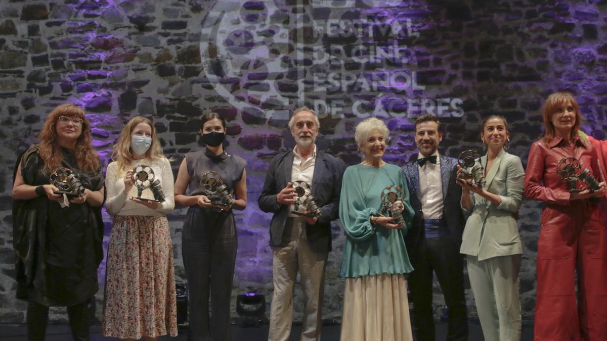 Isabel Coixet, Pilar Palomero, Loreto Mauleón, Gonzalo de Castro, Marisa Paredes, Chemi Moreno (presentador), Carolina Yuste y Nathalie Pozas.