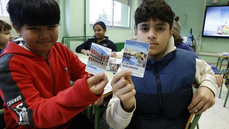 El colexu Los Campos marcha de ruta per Xixón sobre’l tableru