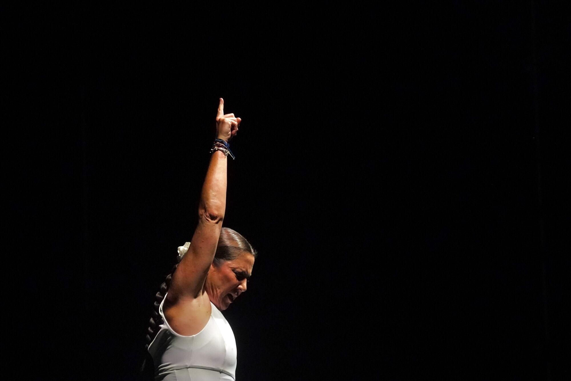 La bailaora gaditana, Sara Baras, durante su espectáculo “Sara Baras, a Paco de Lucía”, Vuela
