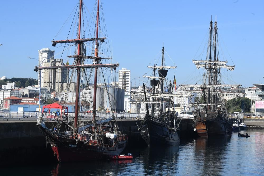 Réplicas de navíos históricos, en A Coruña