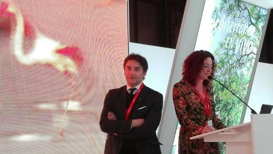 Un momento de la presentación en Fitur, ayer, por la concejala Fanny Serrano.