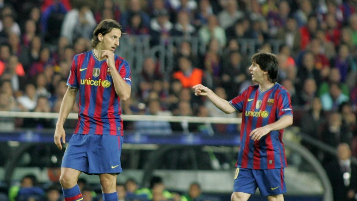 Ibrahimovic y Messi, en sus etapas en el Barça