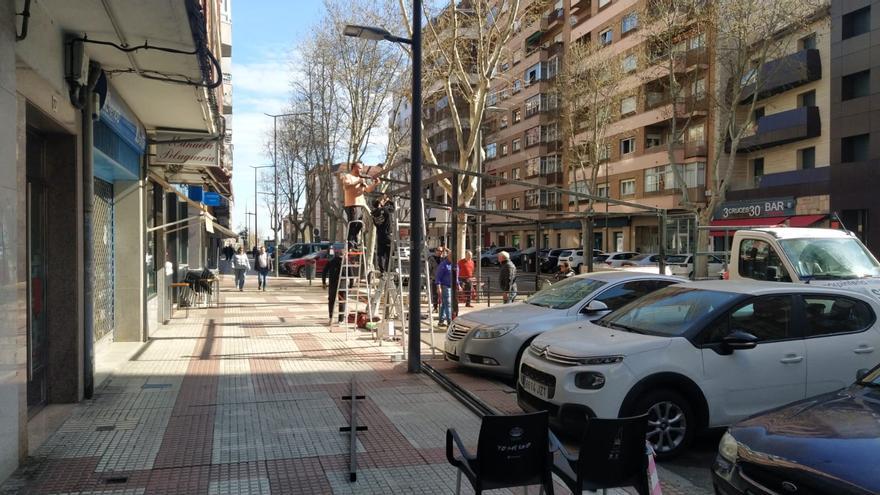Las terrazas de Zamora se preparan para la Semana Santa