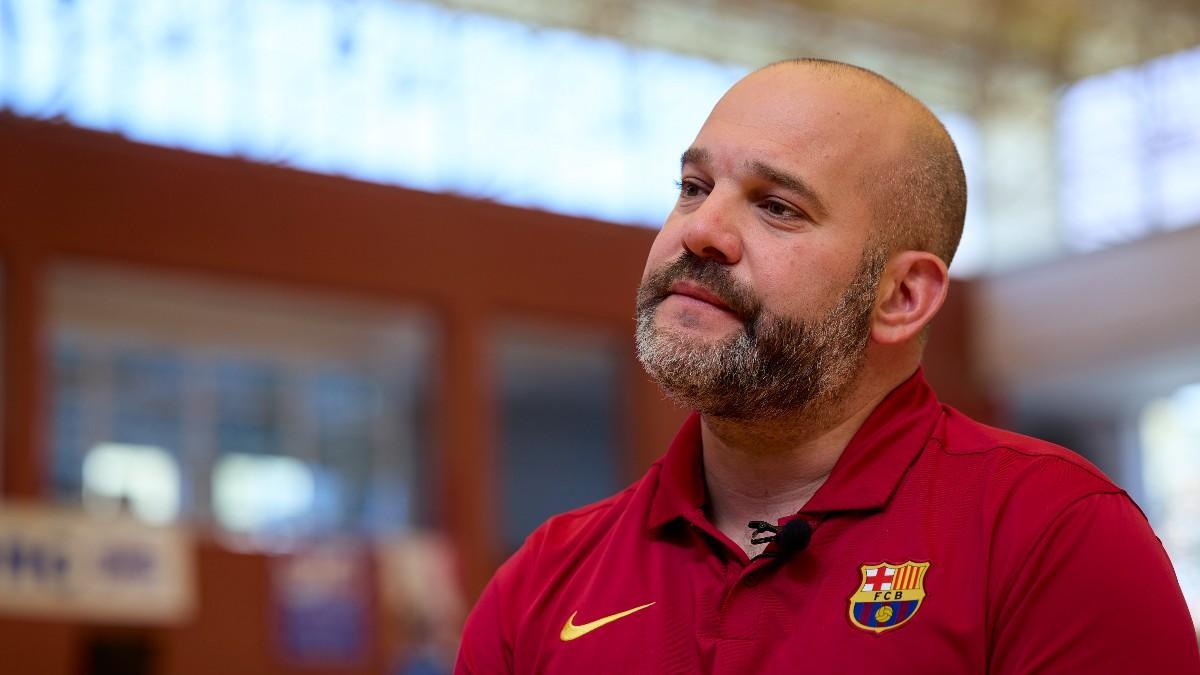 Isaac Fernández, durante el Media Day del Barça CBS previo a la Copa de la Reina