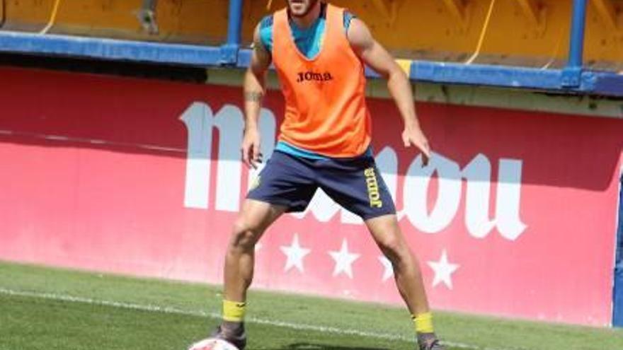 Miguel Llambrich, en un entrenamiento de la presente temporada.