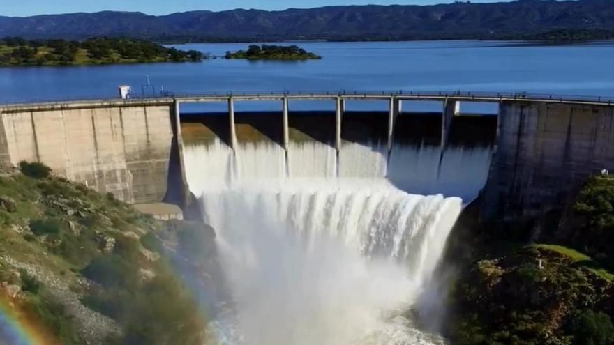 El embalse de Melonares tras la llegada de la borrasca 'Martinho'