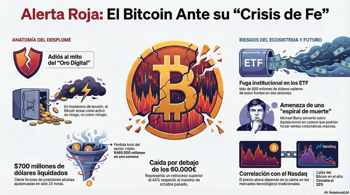 Gráfico que resume el panorama actual de bitcoin