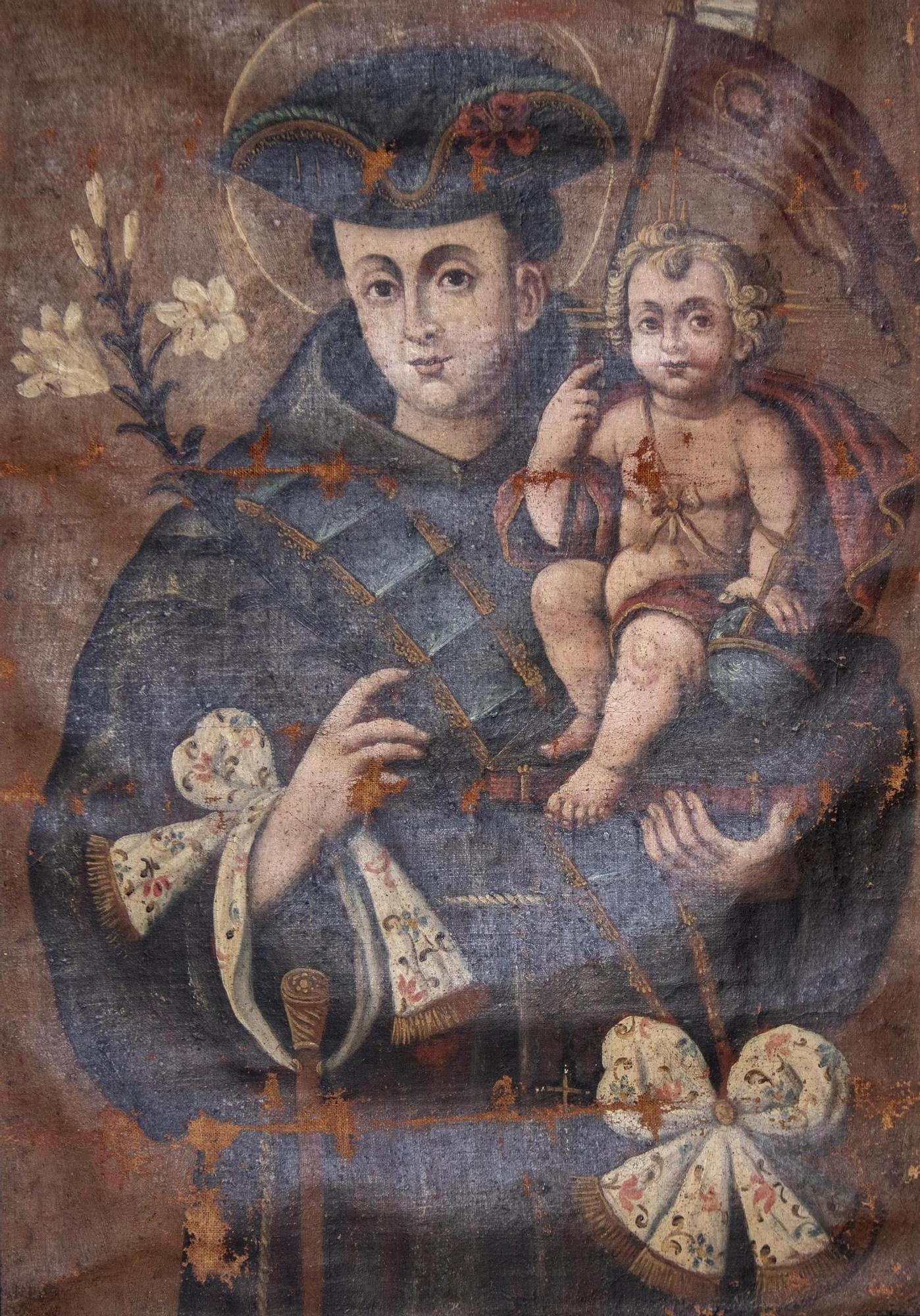 Un anticuario adquiere en Xàtiva un San Antonio de Padua pintado por el sobrino del retratista de Felipe V