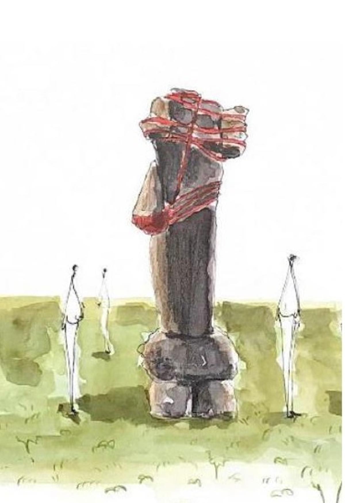 Boceto de la obra de Idoia Cuesta