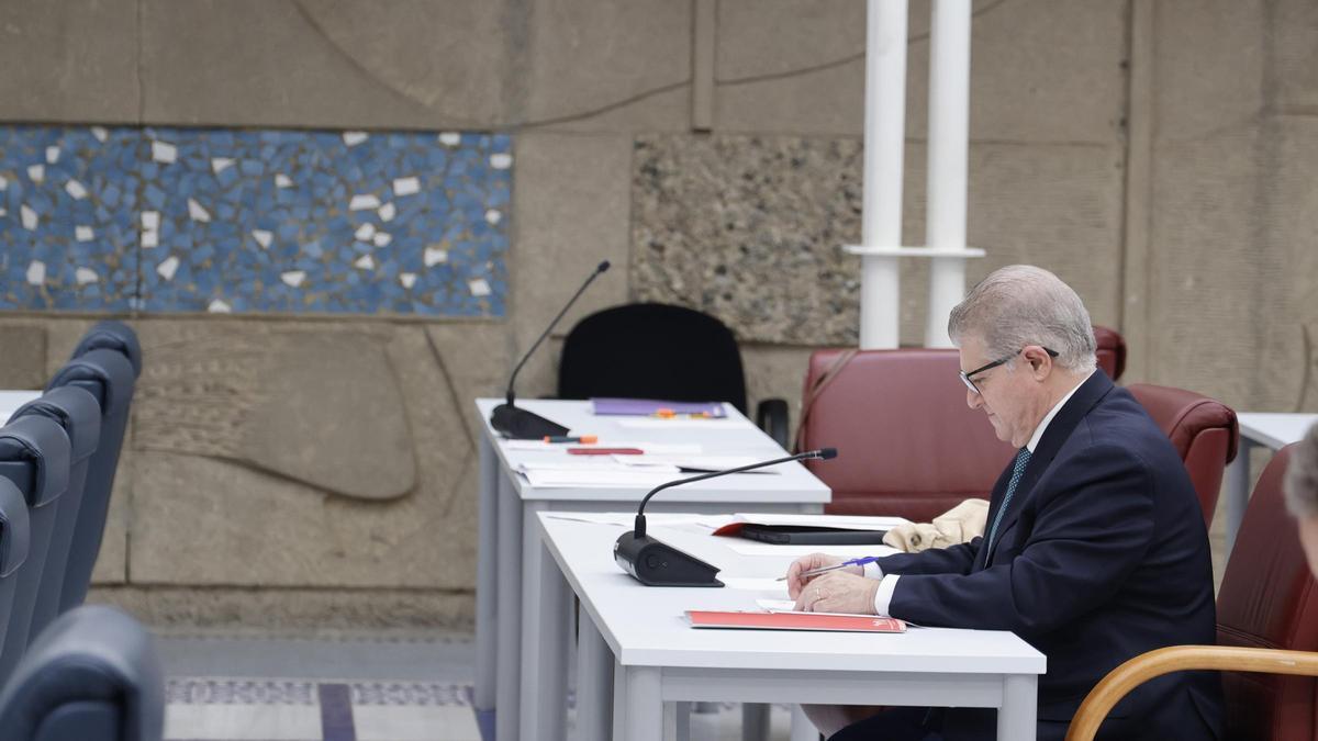 José Vélez, el pasado martes en la sesión de la Asamblea Regional.