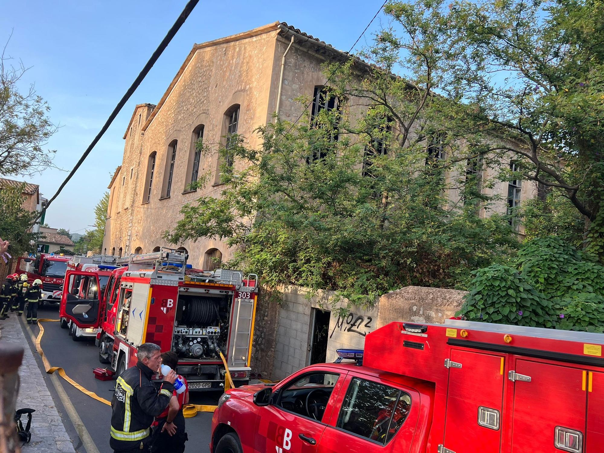 Un incendio intencionado destruye las oficinas de la Fàbrica Nova de Sóller