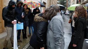 Participantes en una manifestación contra los abusos sexuales en la Iglesia en Astorga.