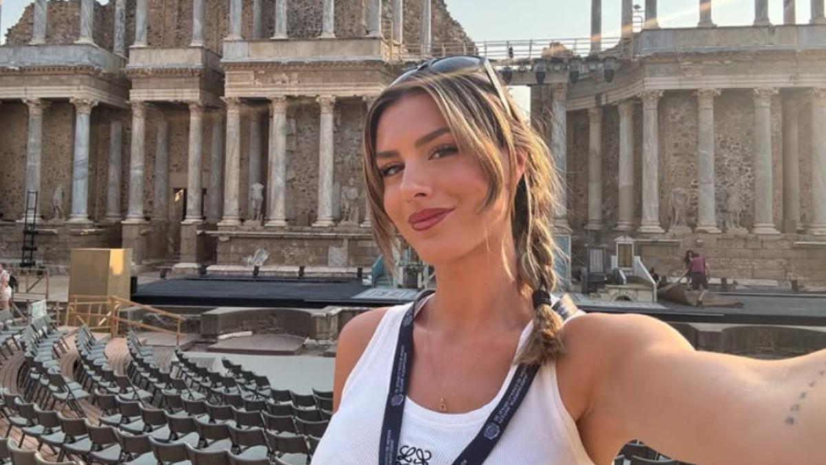 Arianna Aragón en el Teatro Romano de Mérida.