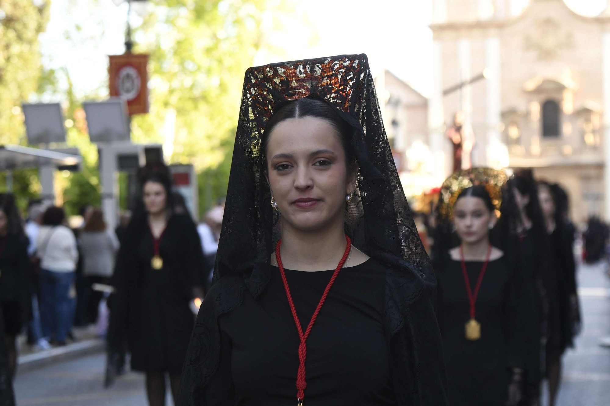 Procesión de la Soledad del Calvario en la Semana Santa de Murcia 2025.