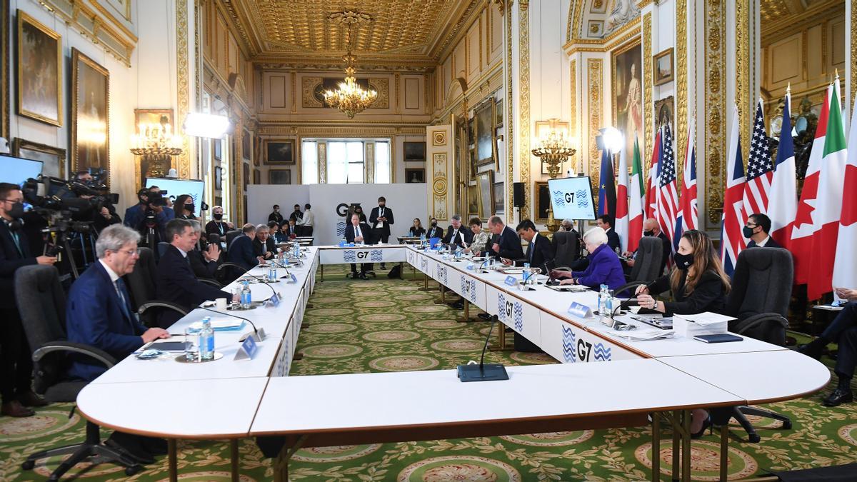 Reunión de los ministros de Finanzas del G-7 en Londres.