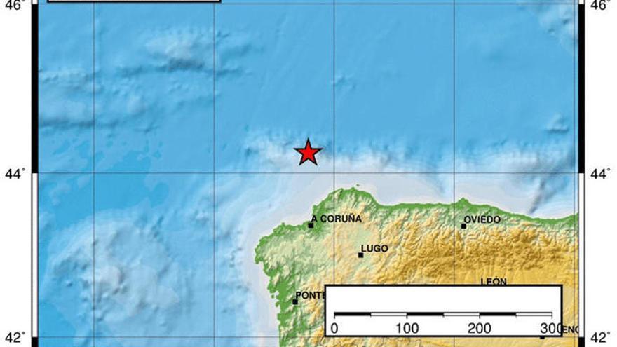 Registrado un seísmo en el Atlántico frente a Galicia