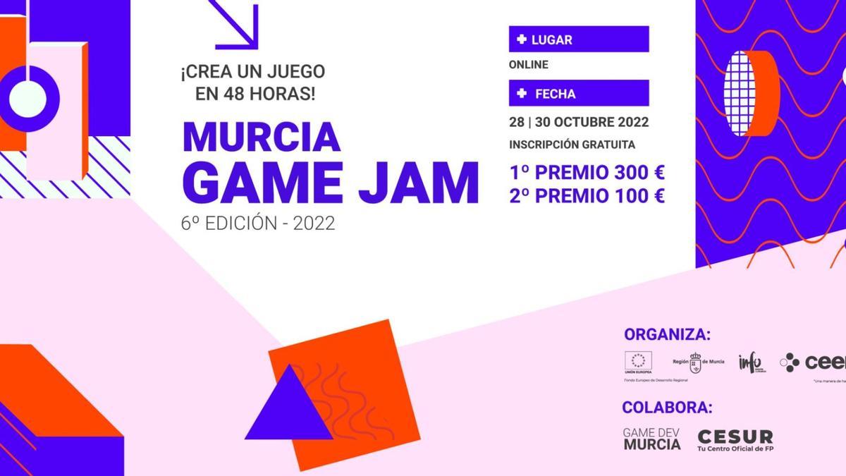 Cartel promocional del Murcia Game Jam 2022.