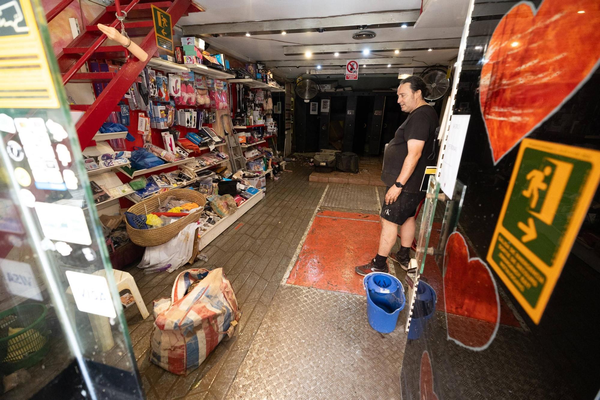 Así siguen los negocios afectados por la dana en Ibiza.