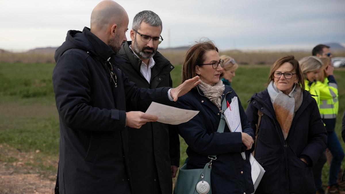 El delegado del Gobierno en la Región de Murcia, Francisco Lucas, este jueves en el inicio de las obras del corredor verde del Mar Menor.