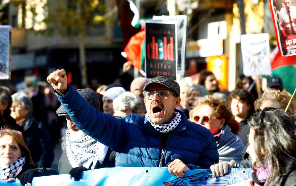 Clamor en Zaragoza en solidaridad con el pueblo palestino