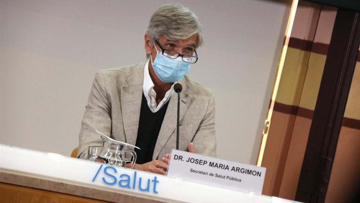 El secretario de Salut Pública y gerente del Institut Català de la Salut (ICS), Josep Maria Argimon, el 6 de octubre del 2020