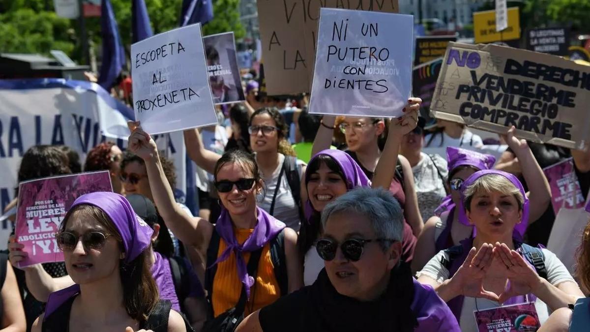 Imagen de archivo de una manifestación para exigir la abolición de la prostitución
