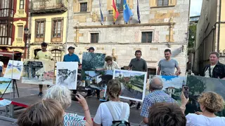 Óscar Herranz Mínguez gana el XXVIII Concurso de pintura en la calle "Darío de Regoyos" de Ribadesella