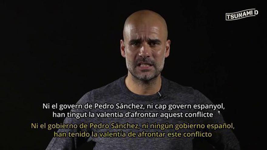 El missatge de Pep Guardiola en nom de Tsunami Democràtic