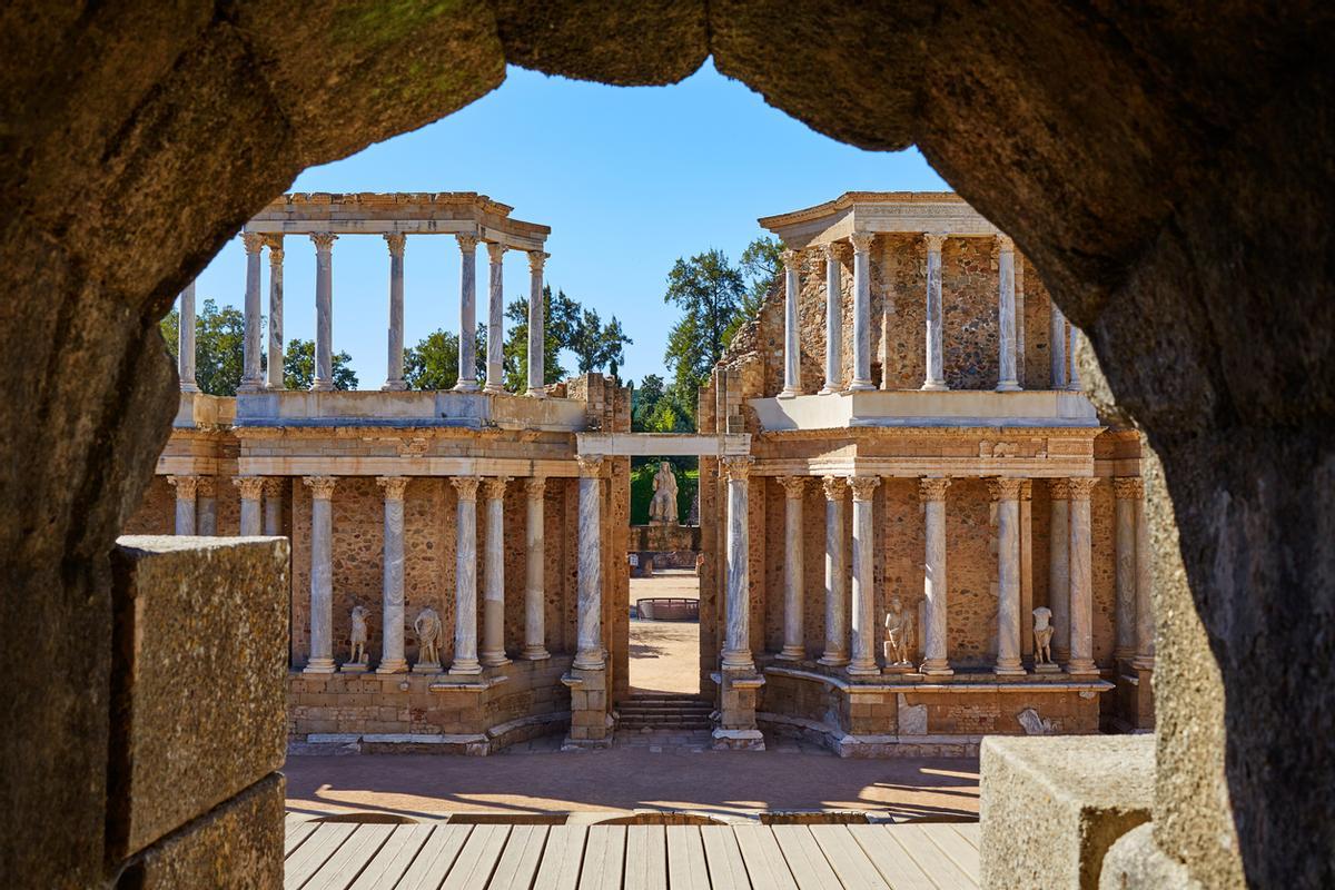 Mérida, la capital romana del imperio en Hispania.